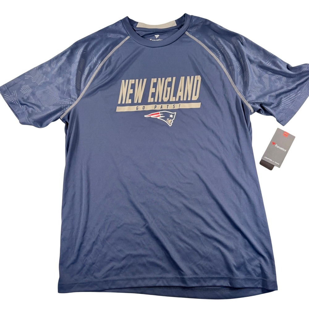 NWT Fanatics New England Patriots NFL Graphic T-Shirt Navy Blue Mens XL